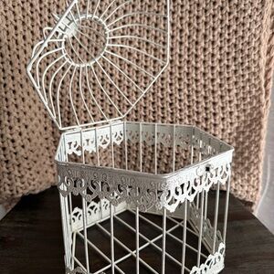 White Decorative Metal Birdcage